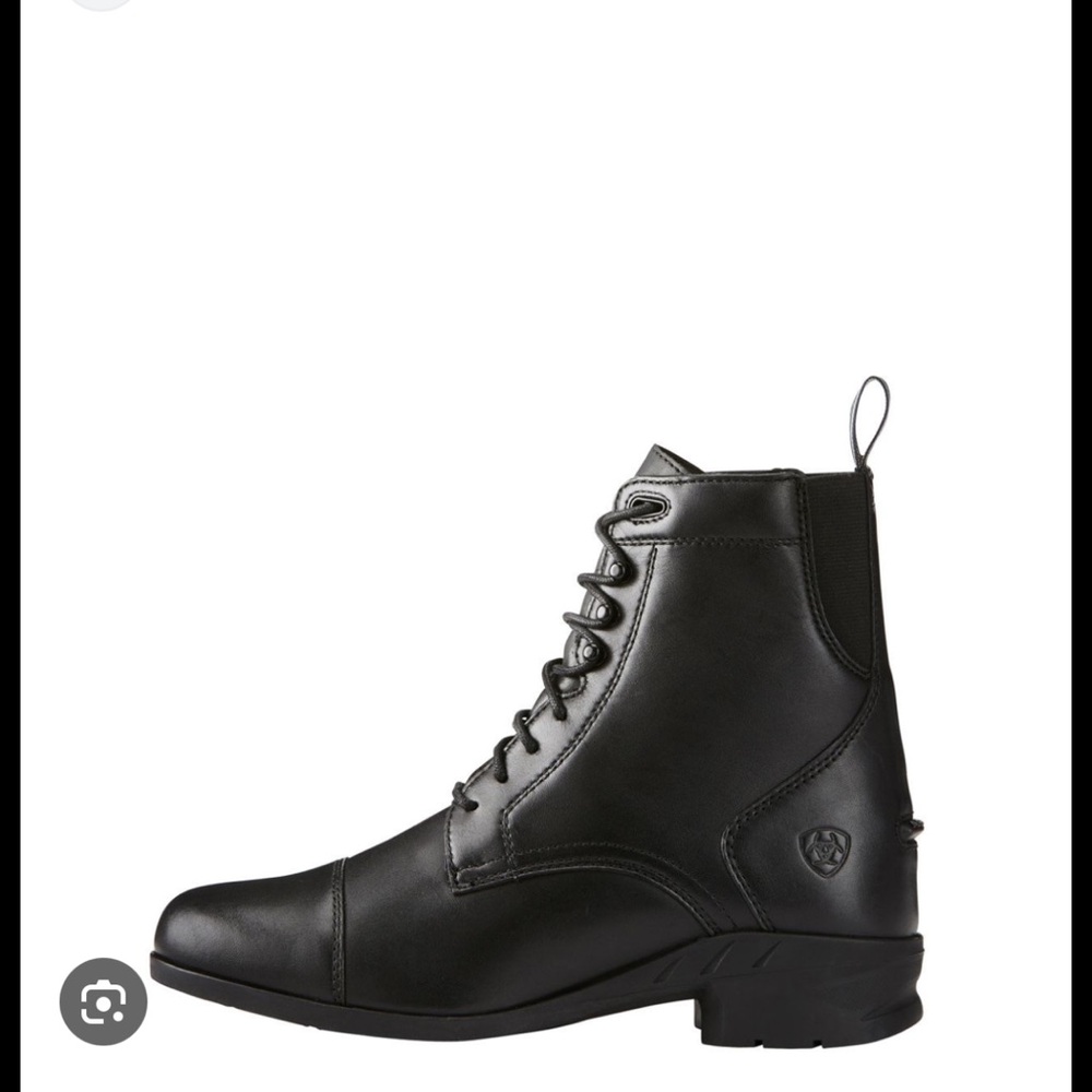 Ariat Boots Womens  Black Heritage IV Paddock Combat Cap Toe Leather